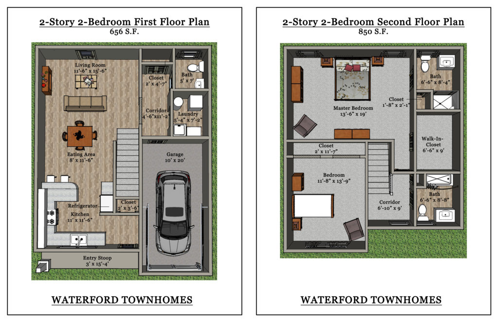 Two Bedroom Apartments For Rent | Clarence NY | Waterford Townhomes